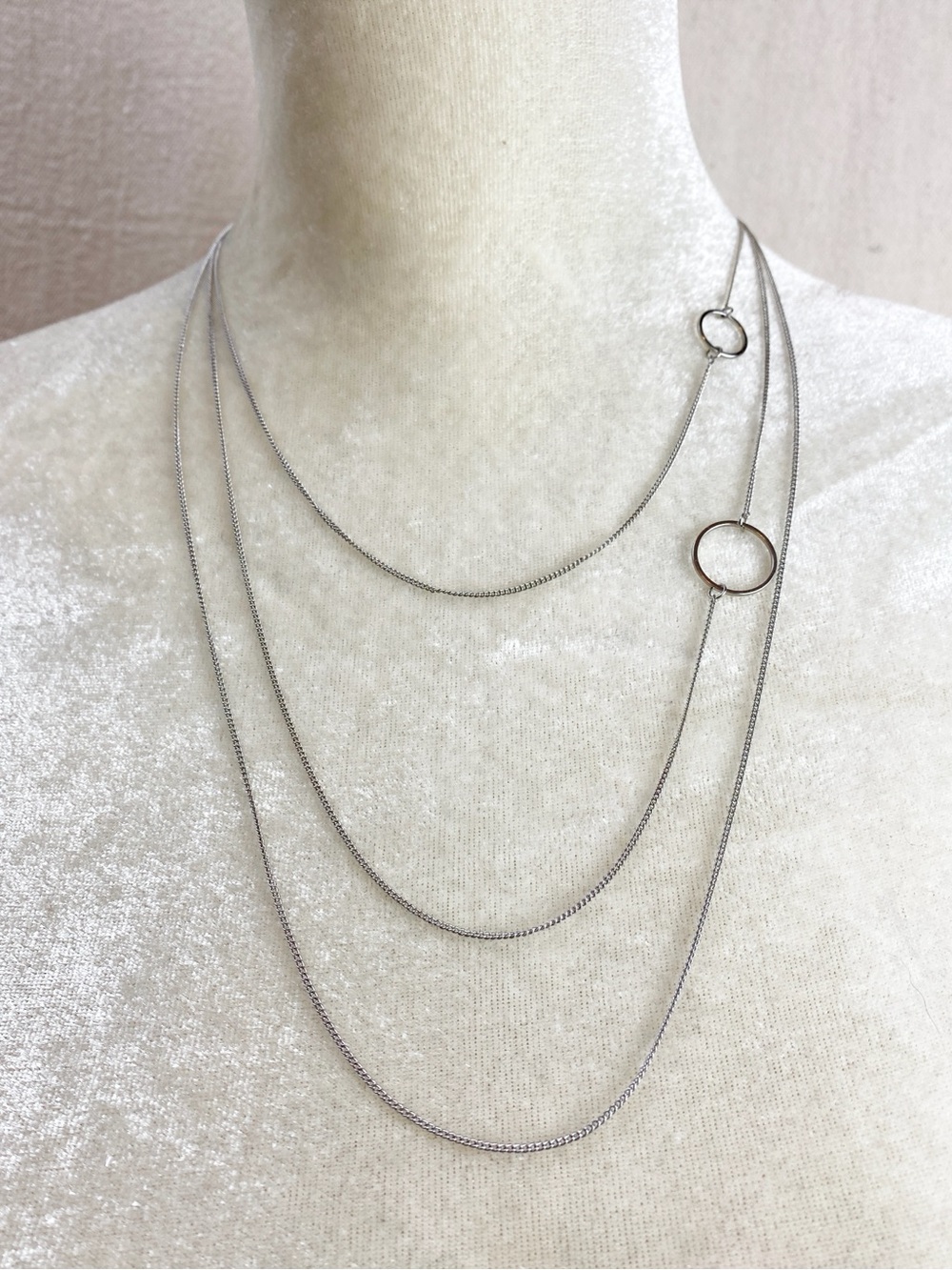 Delicate Multi-Strand Silver Layered Necklace
